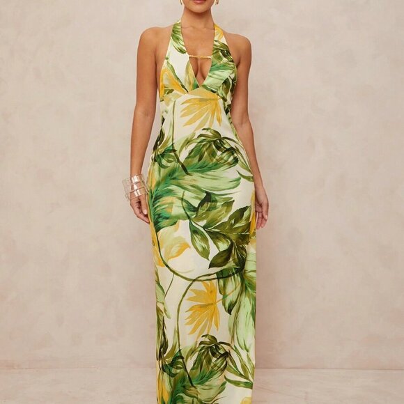 White Boho Women's Beach Vacation High-End Dress - Picture 1 of 7